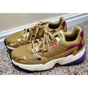 Adidas Falcon Women’s Sneakers Gold Metallic Size 7.5 US (Art CG6247)